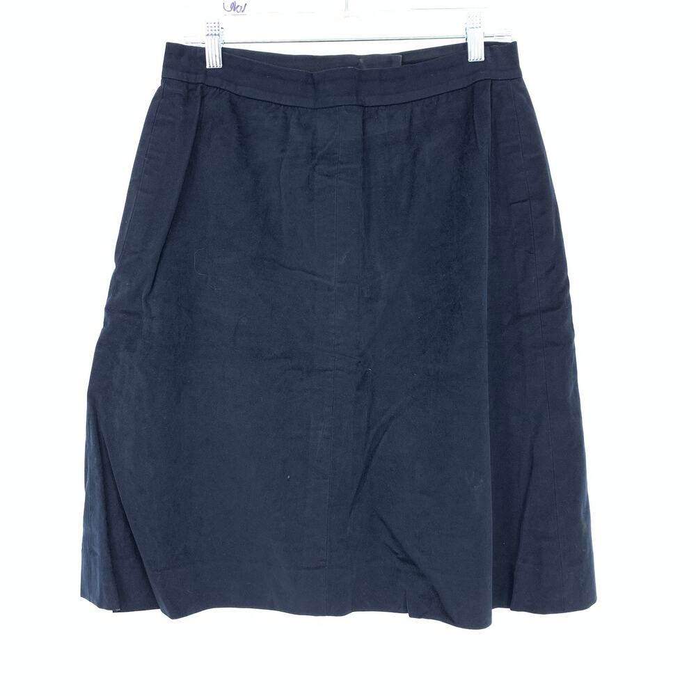 Vintage Truly Social By Dynasty 70s A-Line Skirt Womens Sz 31" US 12 Navy Blue
